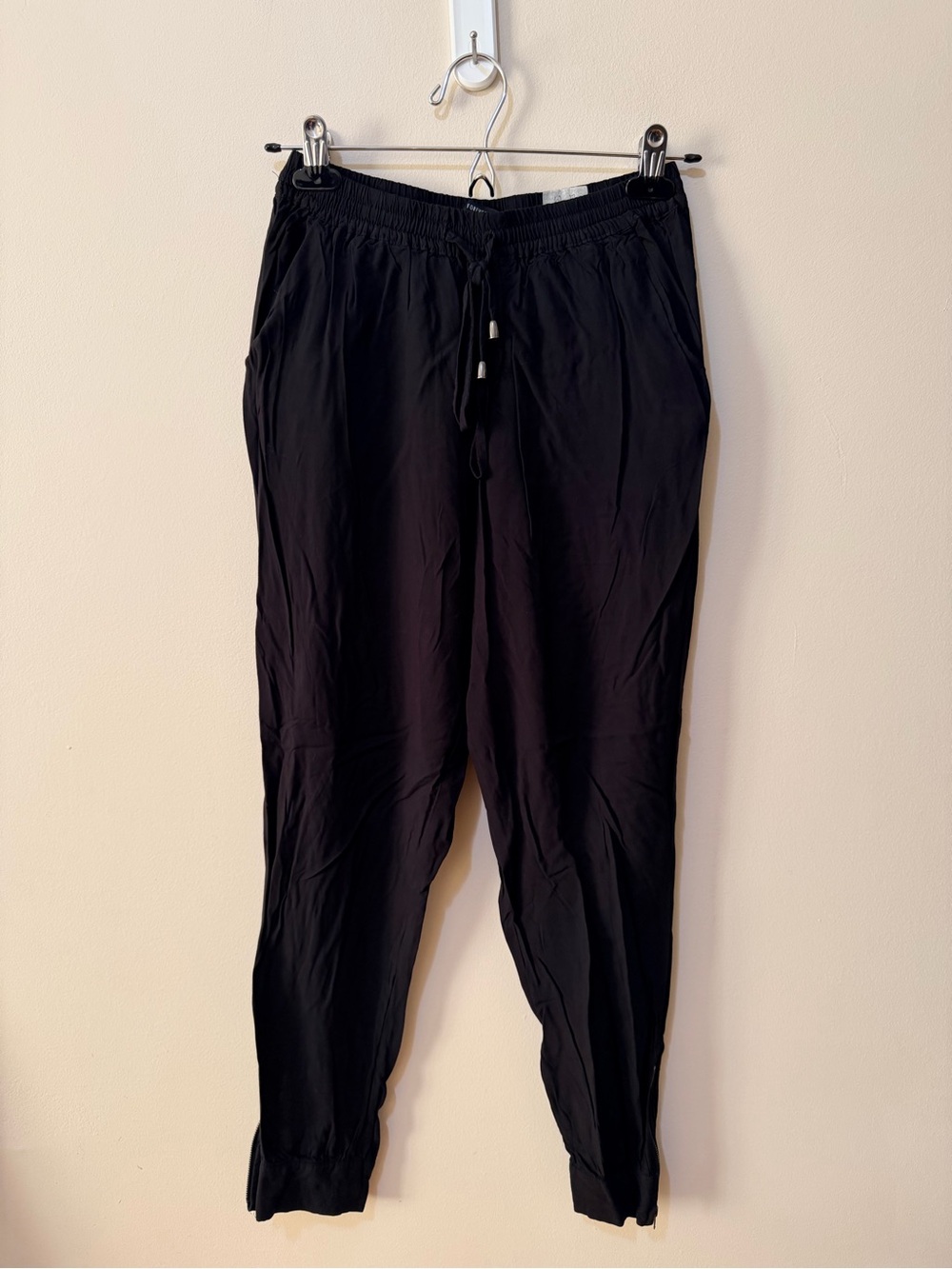 Forever 21 Black Drawstring Jogger Pants